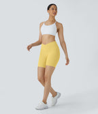 Softlyzero™ Short 17,5cm Yoga Taille Haute Crossover avec Poches Latérales