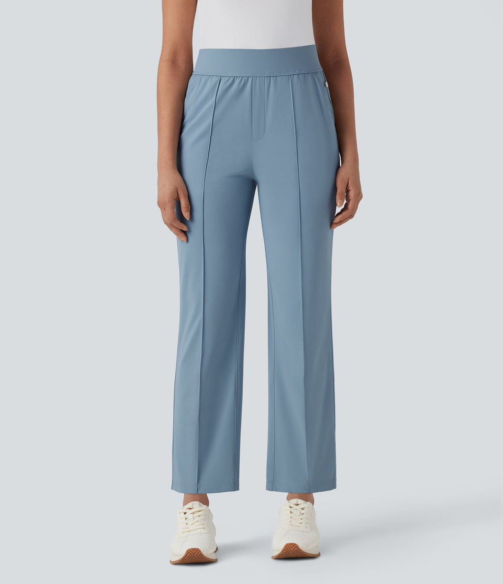 Pantalon de golf séchage rapide, taille mi-haute, avec poches et poche tee, UPF40+