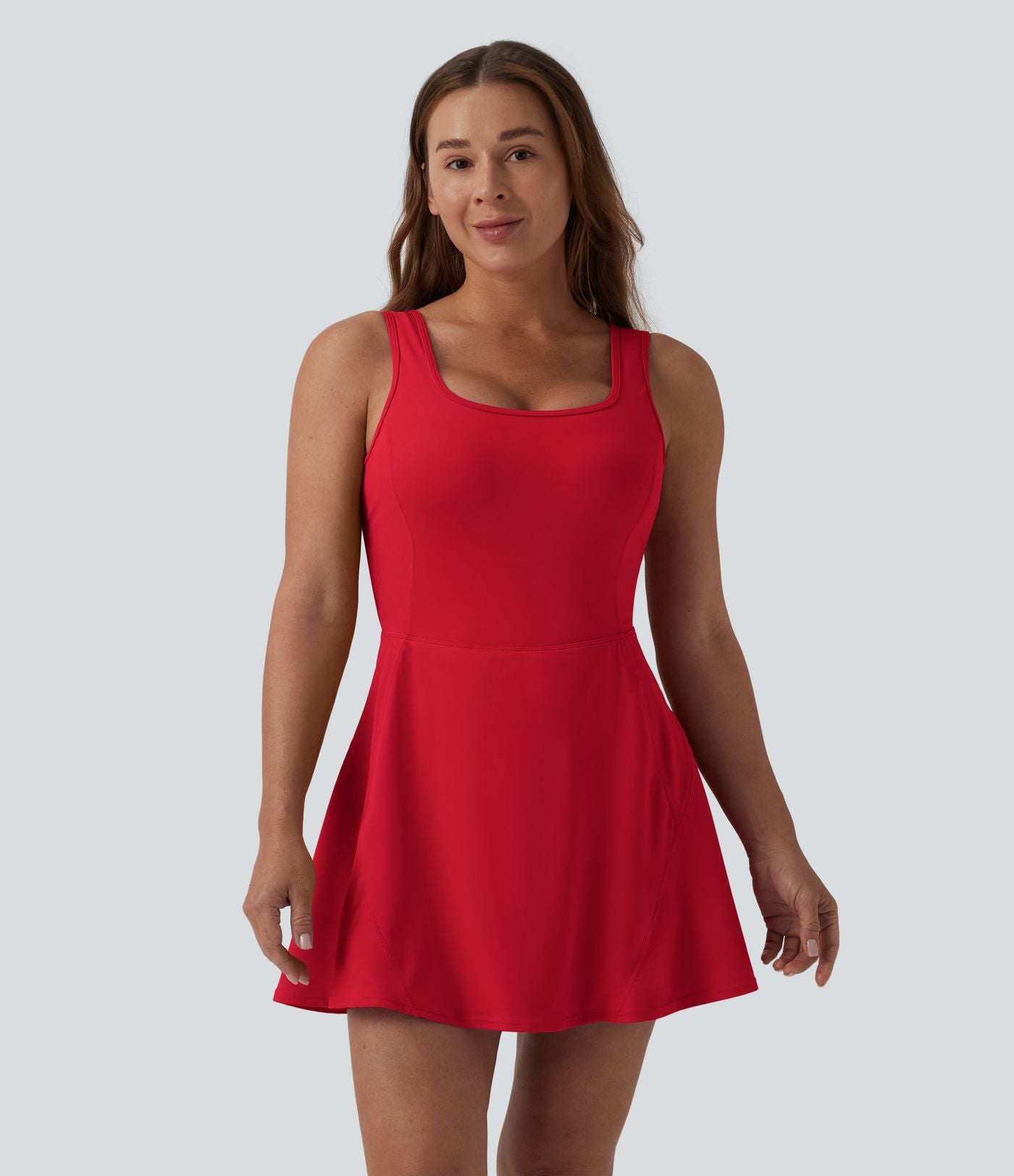 Robe de sport mini 2-en-1 SoftlyZero™ Airy col U poches effet frais InstantCool danse bonnets E-G, accès facile Easy Peasy