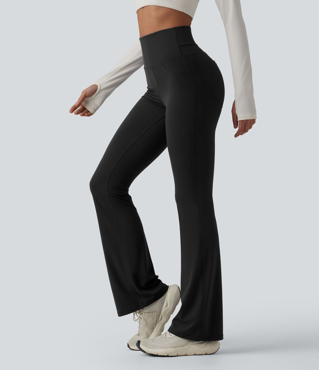 Legging de sport bootcut Halara UltraSculpt™ taille haute gainant avec poches