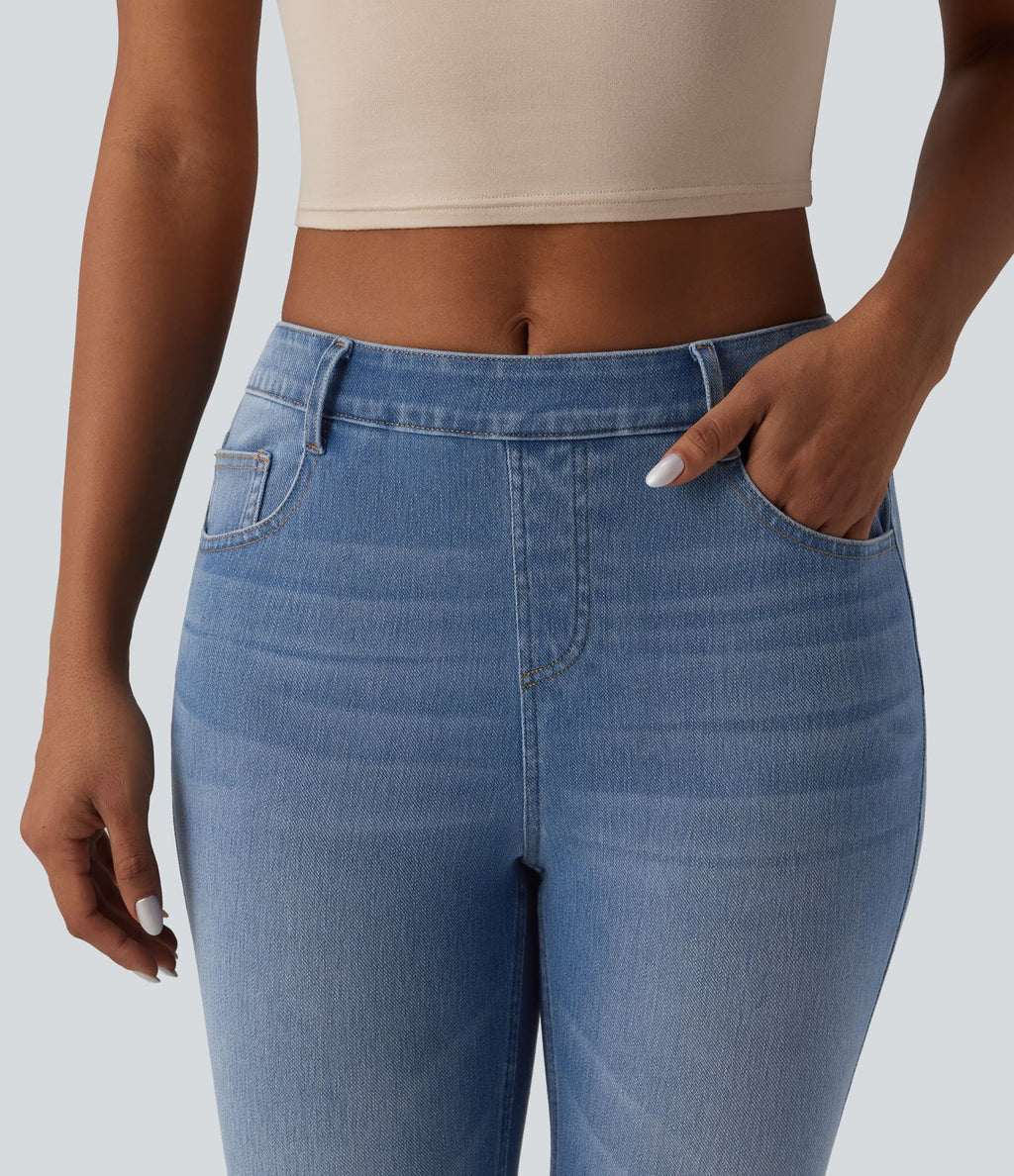 Jean skinny 7/8 casual Halara Flex™ Curvy taille mi-haute avec poches