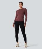 Haut de sport yoga manches raglan longues avec passants pouces sans couture OneForm Seamless Flow