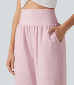 Breezeful™ Pantacourt taille haute ventre plat, ourlet arrondi, séchage rapide et poches