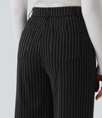 Pantalon de travail Halara Flex™ large taille haute à rayures et effet frais InstantCool avec poches