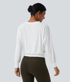 Top yoga sport oversize col V Cool Touch séchage rapide