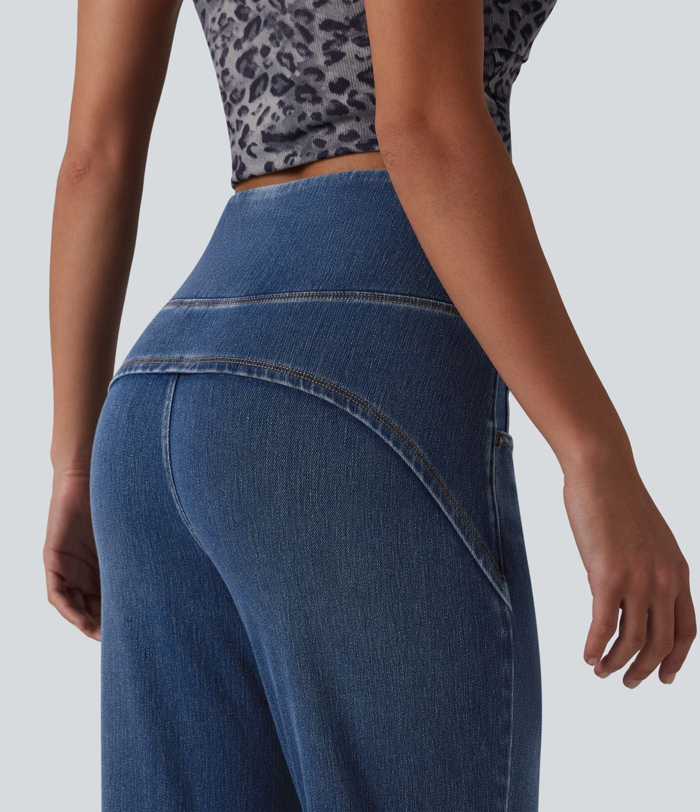 Jean évasé taille haute Halara Flex™ avec poches
