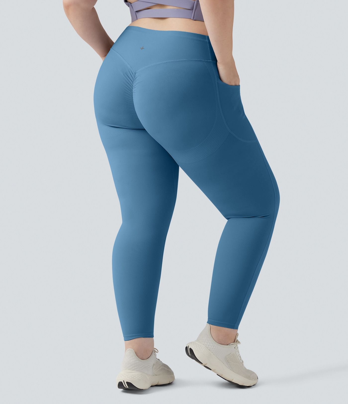 Legging d'entraînement gainant galbant taille haute grande taille avec effet scrunch et poches Halara UltraSculpt™