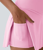 Jupe de tennis mini 2-en-1 quotidienne SoftlyZero™ Airy avec croisement, poche latérale et effet frais InstantCool, Lucid, protection solaire UPF50+