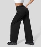 Halara Flex™ Jean Large Travail à Taille Haute Poches Multiples et Tricot Extensible