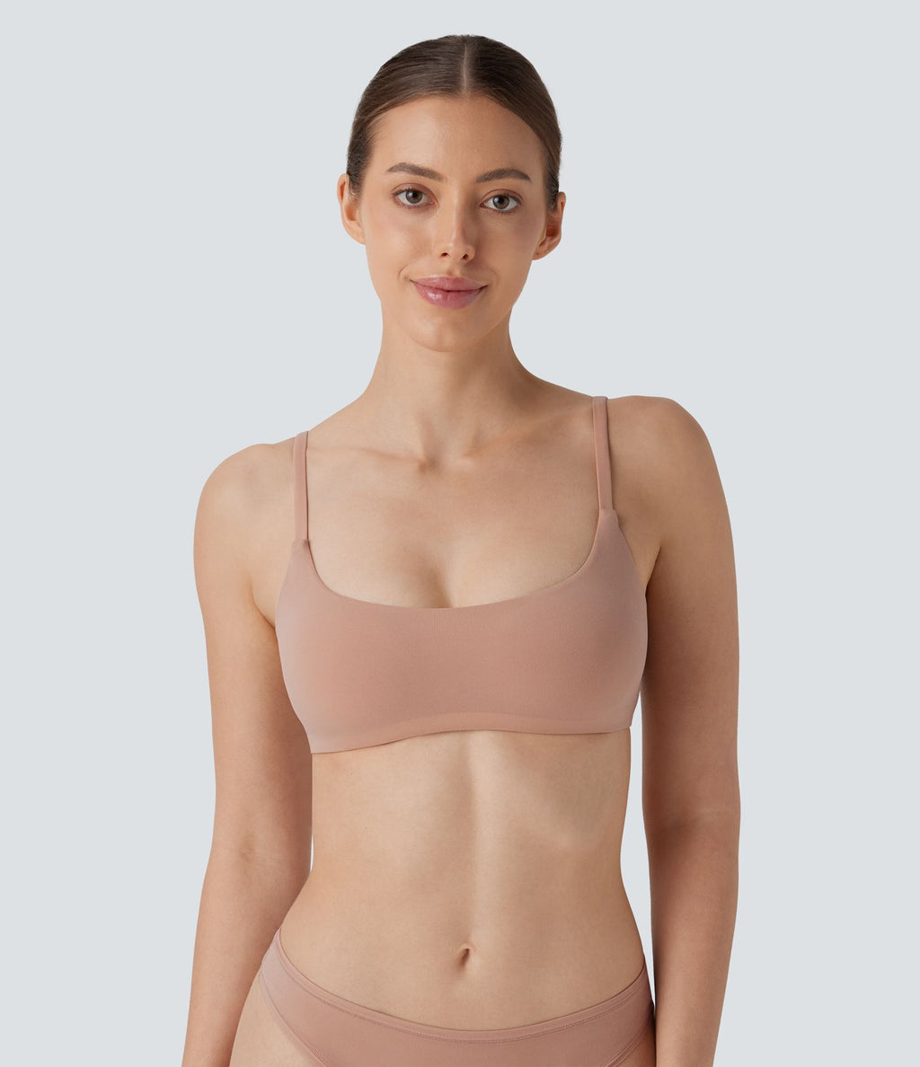 Brassière de détente extensible dos nu douce pour la peau avec bretelles ajustables