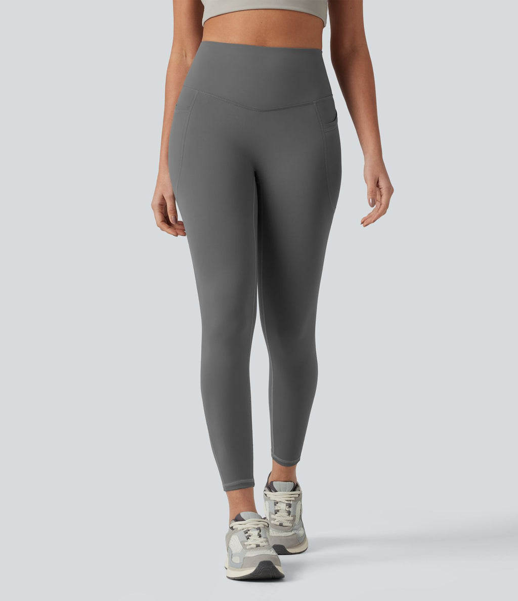 SoftlyZero™ Plush Legging de yoga 7/8 taille haute ventre plat dos croisé avec poches