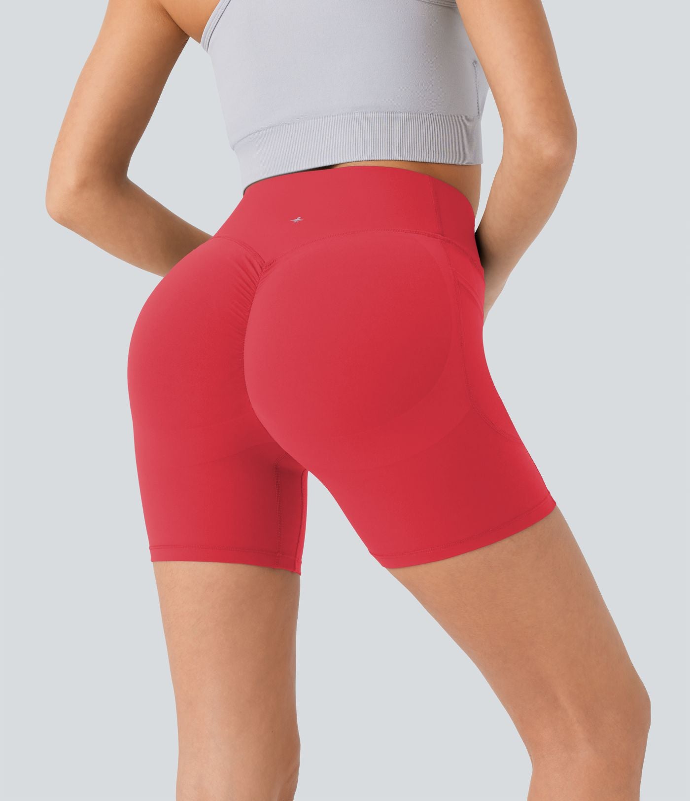 Short cycliste 12,5 cm d'entraînement gainant galbant taille haute avec effet scrunch et poches Halara UltraSculpt™
