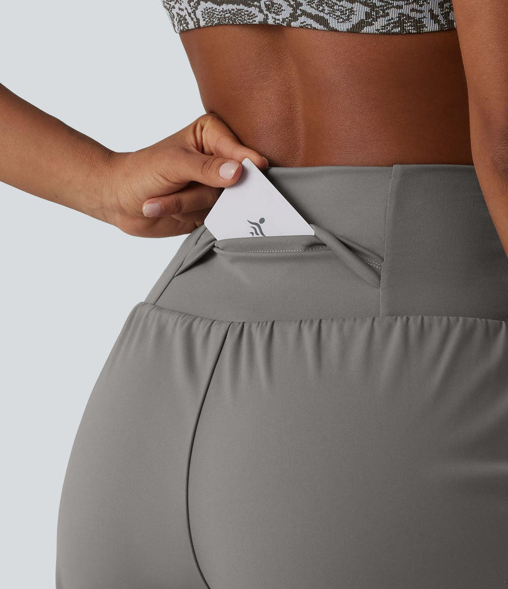 Short de yoga SoftlyZero™ Airy taille très haute 2-en-1 effet frais InstantCool 12,5 cm avec poches