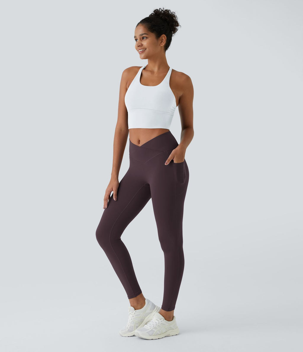 Softlyzero™ Legging Unis Poches Croisées