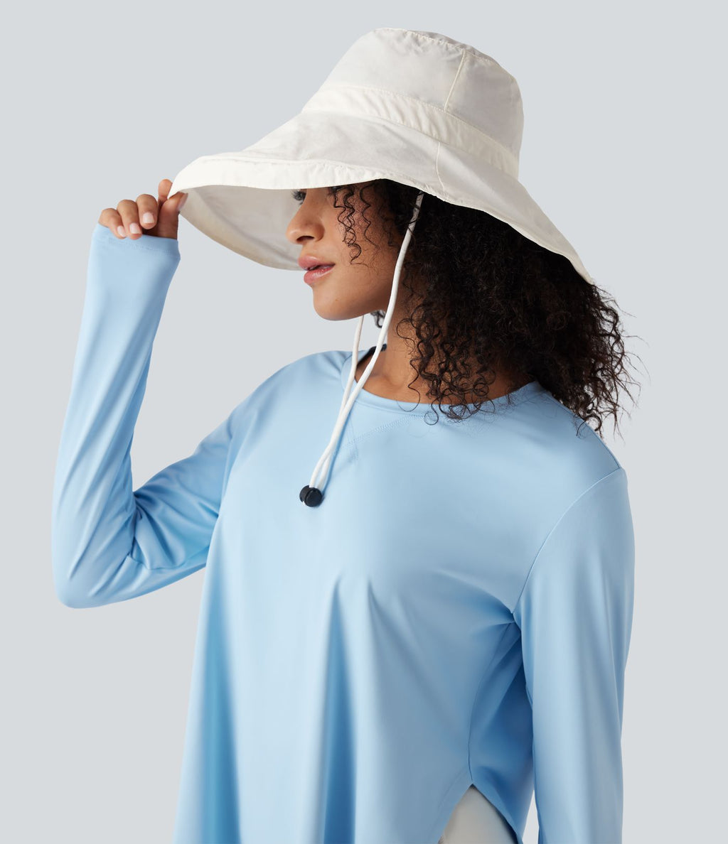 Chapeau de soleil large bord réglable - UPF40+
