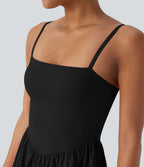 Robe de yoga courte 2-en-1 dos nu à séchage rapide Breezeful™ avec poches latérales - Easy Peasy Edition