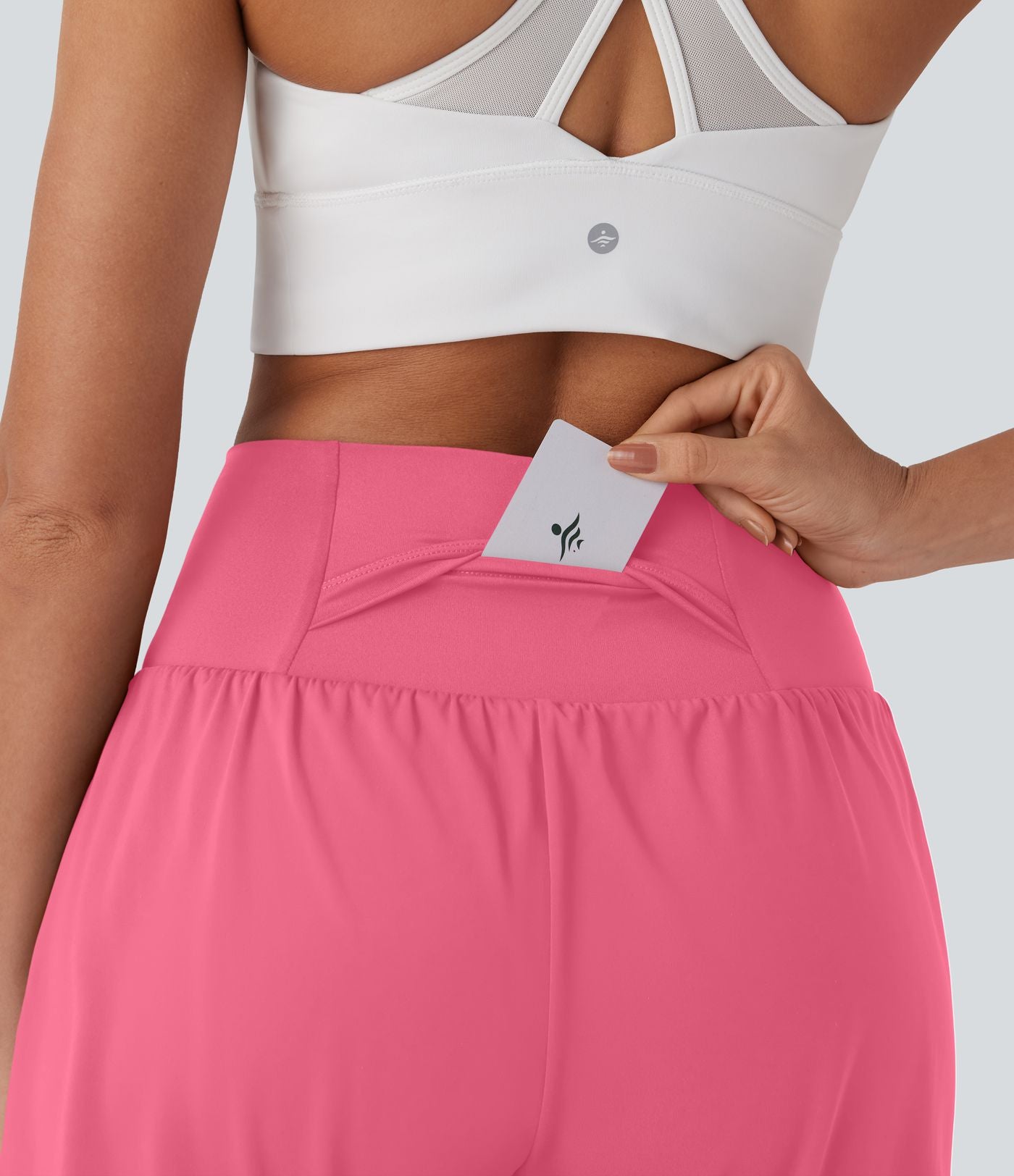 Short de yoga SoftlyZero™ Airy 2-en-1 taille très haute avec poches et effet frais InstantCool 17,5 cm