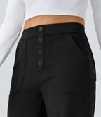 Pantalon coupe droite taille haute DayStretch avec poches