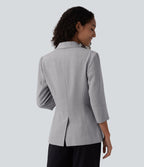 Blazer de travail col châle manches 3/4 avec poches