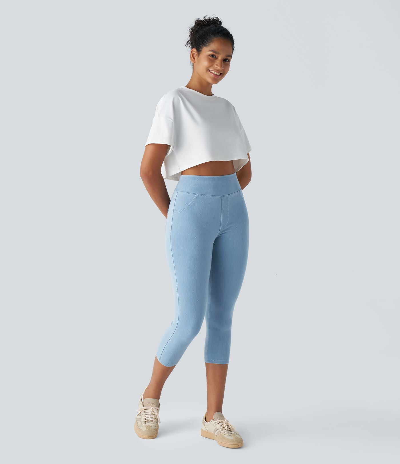 Halara Flex™ Jegging Capri Taille Haute Extensible Poche Latérale Arrière