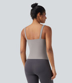 Débardeur de yoga SoftlyZero™ aéré torsadé à découpes - longueur étendue - UPF50+