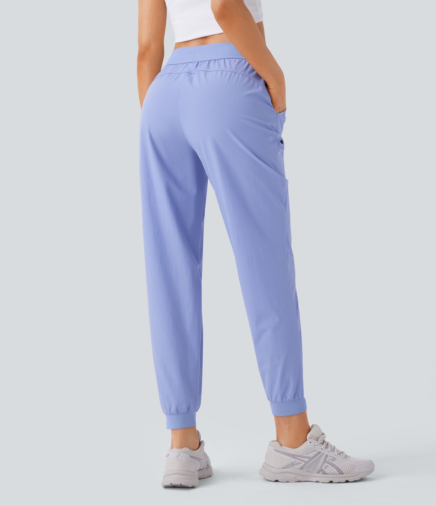 Pantalon de randonnée déperlant et résistant à l'usure, taille moyenne à cordon, poches multiples et doublure polaire