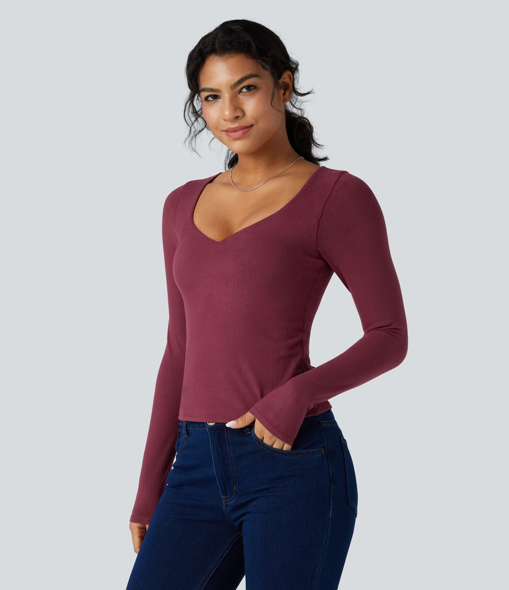 Top casual chaud push-up à manches longues - Bonnet A/B