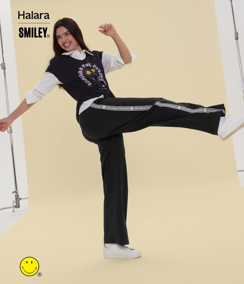 Pantalon tailleur droit Halara X Smiley® Halara Flex™ DayStretch taille haute avec poches