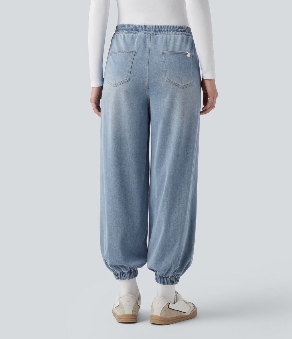 Jean décontracté Halara Flex™ taille mi-haute avec cordon de serrage et pochesns