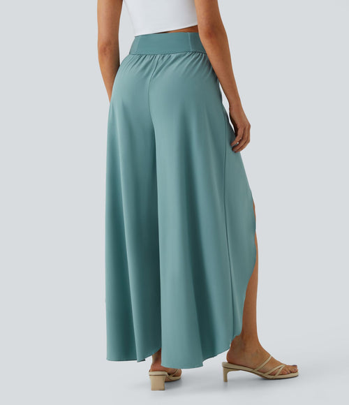 Breezeful™ Pantalon Large Fluide Séchage Rapide Taille Haute Poche Arrière