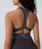 Halara UltraSculpt™ Brassière de sport yoga soutien léger col U dos nu avec crochets ajustables