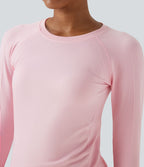 Haut de sport yoga manches raglan longues avec passants pouces sans couture OneForm Seamless Flow