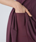 Robe de sport danse mini 2-en-1 laçage asymétrique résille contrastante fluide avec poche A-D