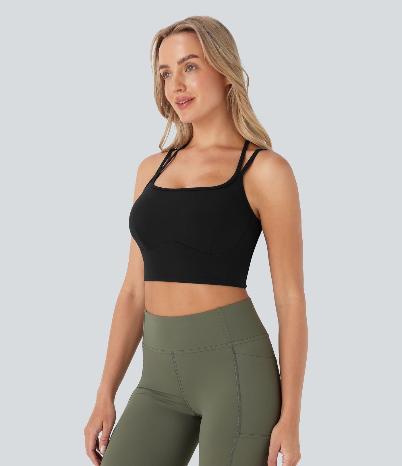 Brassière de sport yoga SoftlyZero™ Plush soutien léger double bretelles bonnets A-D
