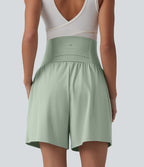Short de yoga maternité 2-en-1 SoftlyZero™ Airy taille très haute effet frais InstantCool 17,5 cm avec poches