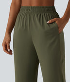 Jogging de sport taille haute en maille contrastée respirante avec poches - Protection solaire UPF50+