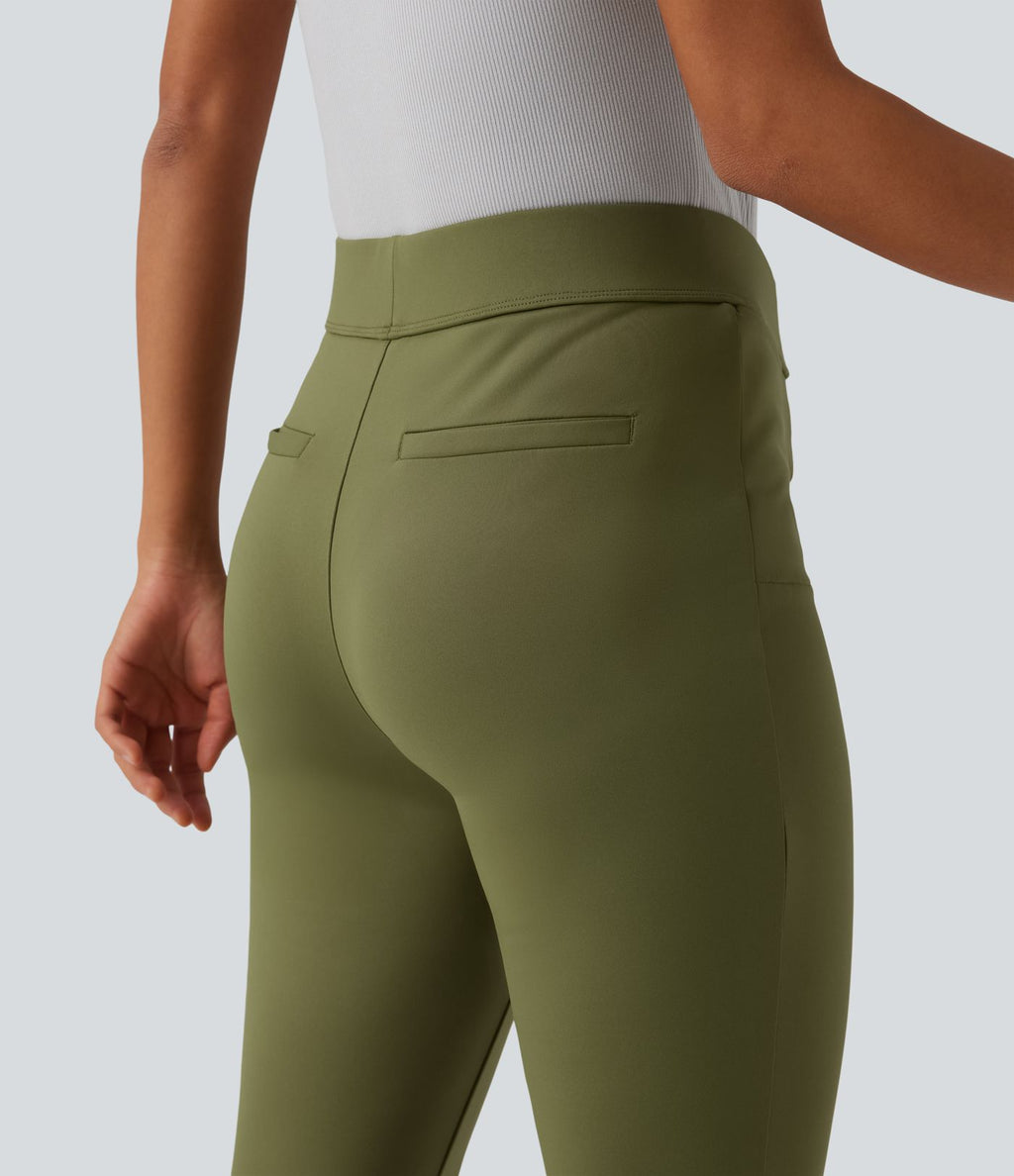 Pantalon bootcut court tailleur Halara Flex™ DayStretch mi-taille avec fente et poche