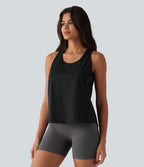 Débardeur de sport dos nageur SoftlyZero™ Airy avec dentelle contrastante effet frais InstantCool, protection solaire UPF50+
