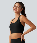 Brassière running Halara UltraSculpt™ côtelée à maintien léger avec coussinets amovibles