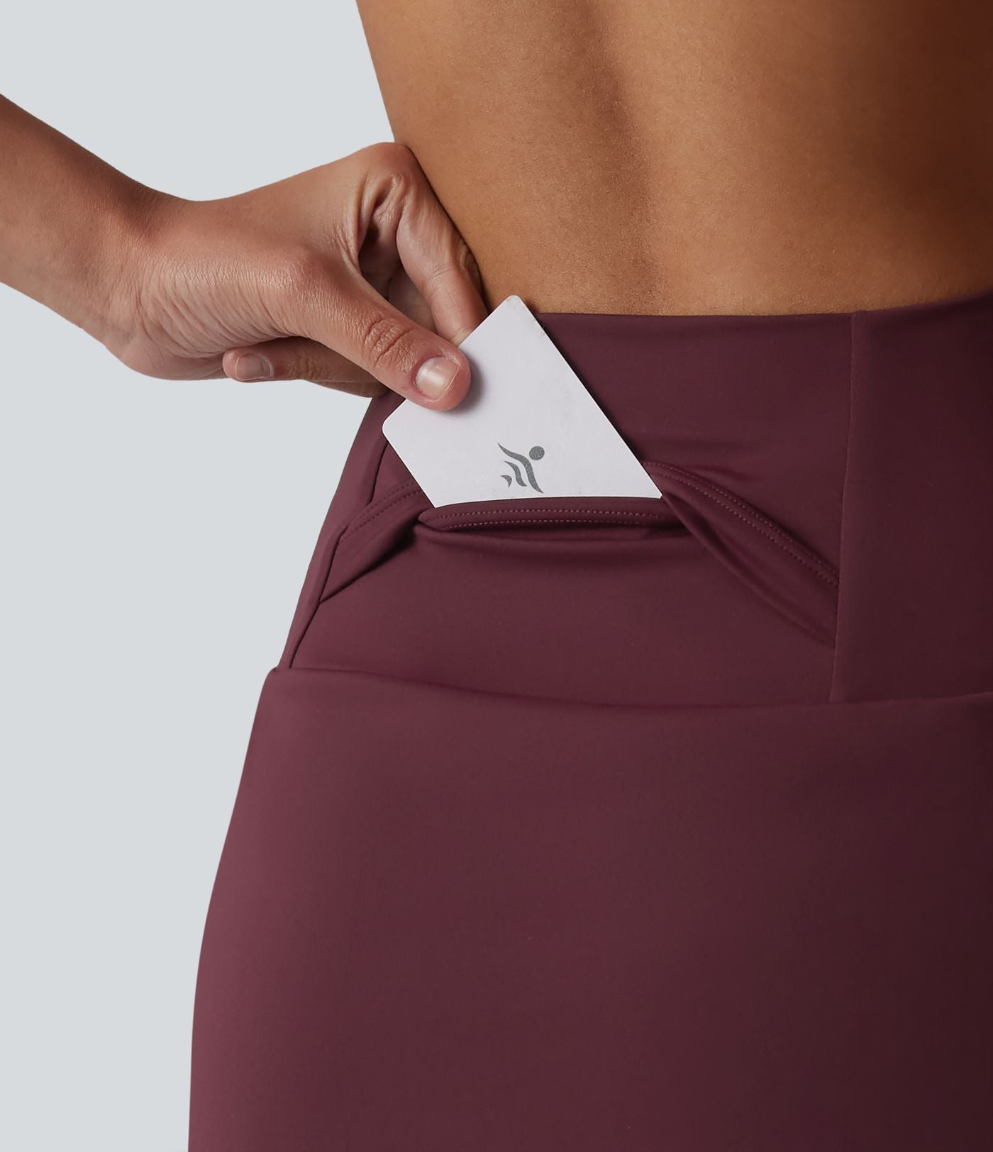 Jupe mini de danse 2-en-1 taille haute à ourlet asymétrique, coupe évasée avec poches