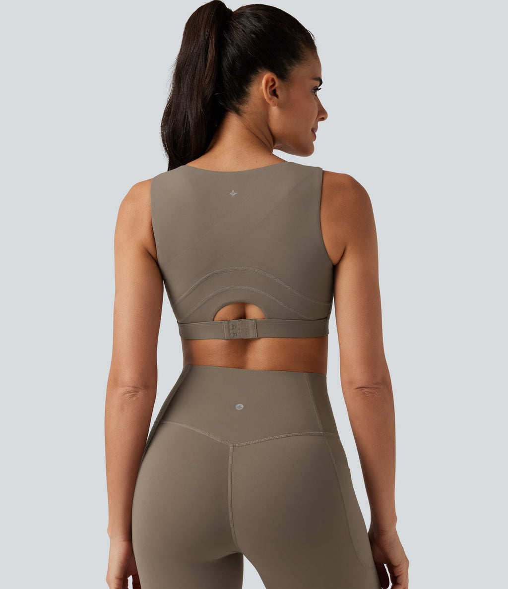 Brassière de sport d'entraînement push-up à maintien moyen UltraSculpt™ avec col U et brassière intégrée