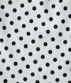 Robe midi à pois col V avec manches courtes, lien côté et poches