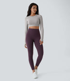 Top Sport Yoga Uni à Trou pour le Pouce Coupe Courte