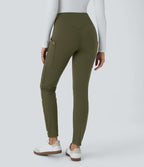 Pantalon taille haute ajusté longueur cheville avec poches décoratives DayStretch