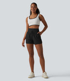 Short de yoga taille haute Halara UltraSculpt™ à cordon de serrage 9 cm avec poches