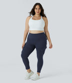 Legging yoga grande taille ajusté cargo 7/8 taille haute DayStretch avec poches