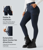 Pantalon cargo DayStretch taille haute galbant effet liftant fessiers avec poches