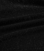 Robe mini manches longues, col rond, drapée, moulante, effet sparkle