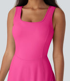 Robe SoftlyZero™ Airy de danse mini 2-en-1 dos nu, col U, bretelles croisées, poches latérales et effet frais InstantCool, accès facile Easy Peasy