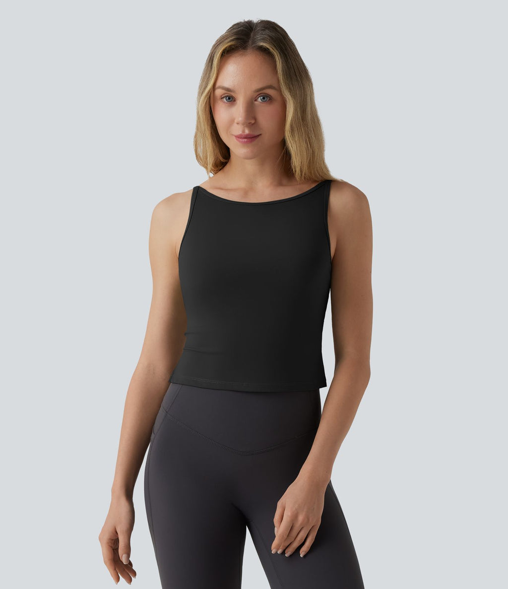 Débardeur de yoga dos ouvert avec fentes et bretelles ajustables SoftlyZero™ Plush